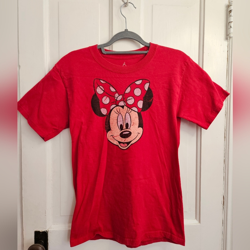 Disneyland Resort Walt Disney World by Hanes Distress Minnie Mouse T-shirt Small